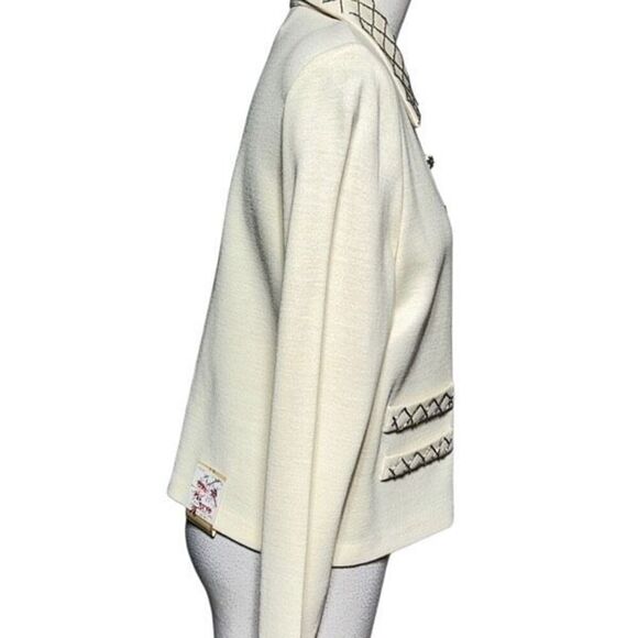 Vintage Marisa Christina Santana Knits Sequin Blazer Jacket Sweater Size Medium - Picture 2 of 6